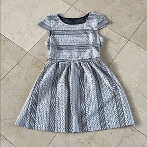 Black and White Geometric Patterned Dress